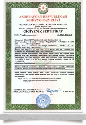 Elaxen PDRN Registration<br>
Certificate_Azerbaijan